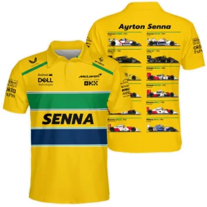 Senna x McLaren - Exclusive Polo Shirt Featuring His Iconic Liveries BLF13625A5PL
