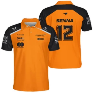 Ayrton Senna The Racing Legend McLaren F1 Exclusive Polo Shirt BLF16625A2PL