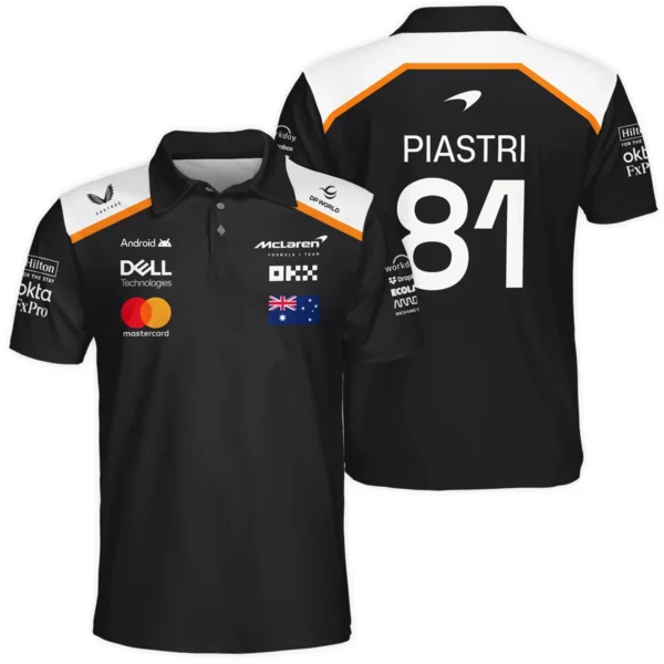 Oscar Piastri OP81 McLaren F1 Exclusive Polo Shirt BLF19625A4PL