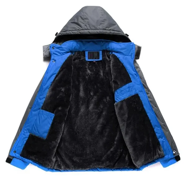 Patrol Exclusive Logo Outdoor Plush Charging Suit Waterproof Windproof Jacket Detachable Hood BLC21525A1PTL - Blue - Image 2