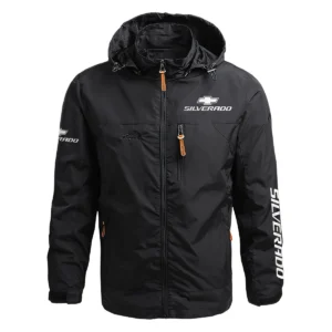 Chevrolet Silverado Exclusive Logo Waterproof Outdoor Jacket QTUT170525A2CS - Black