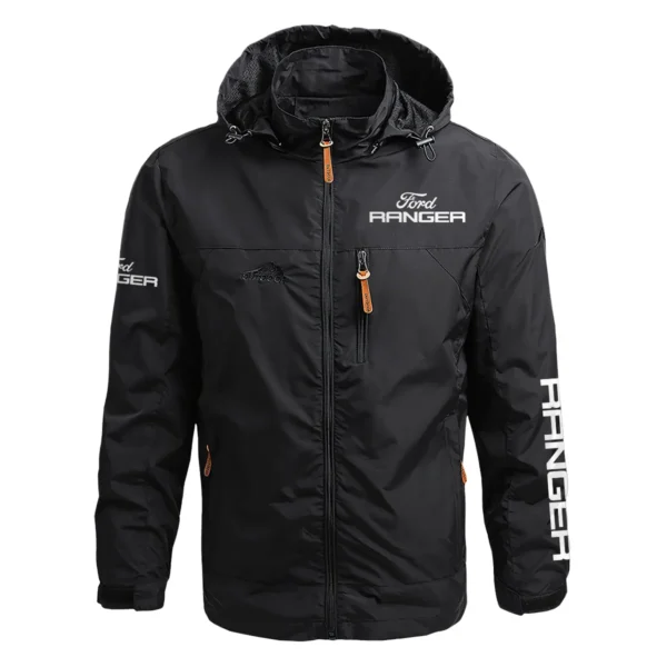 Ford Ranger Exclusive Logo Waterproof Outdoor Jacket QTUT170525A2FR - Black