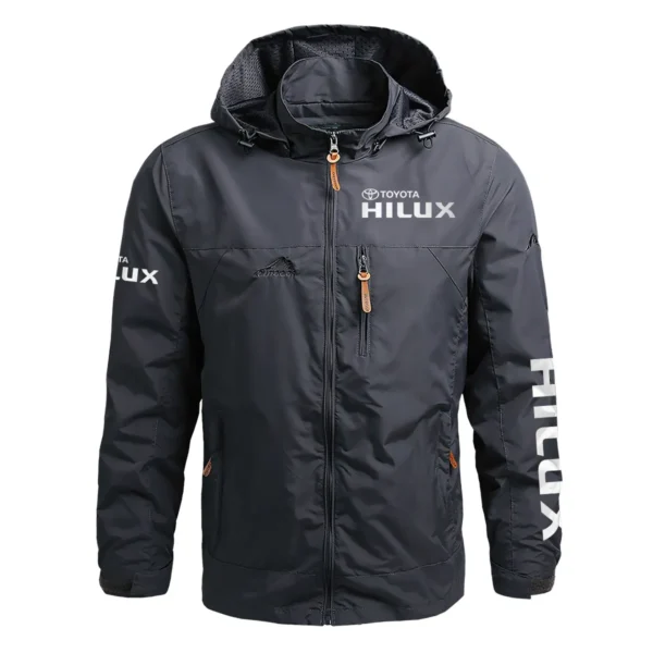 Toyota Hilux Exclusive Logo Waterproof Outdoor Jacket QTUT170525A2TH - Gray