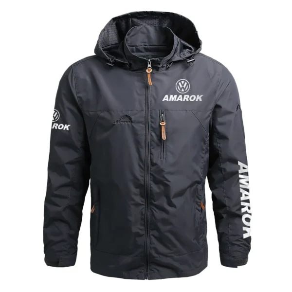 Volkswagen Amarok Exclusive Logo Waterproof Outdoor Jacket QTUT170525A2VA - Gray
