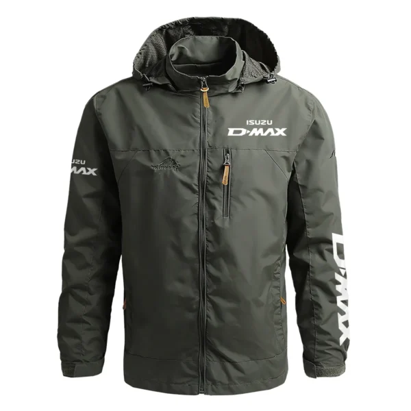 Isuzu D-MAX Exclusive Logo Waterproof Outdoor Jacket QTUT170525A2ID - Army Green
