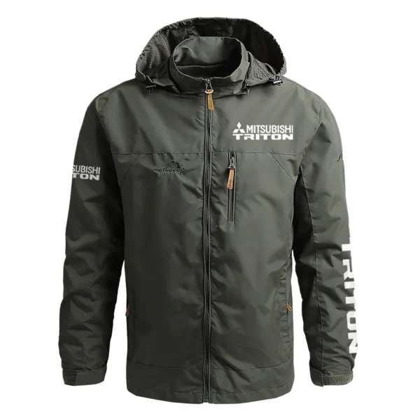 Mitsubishi Triton Exclusive Logo Waterproof Outdoor Jacket QTUT170525A2MT - Army Green
