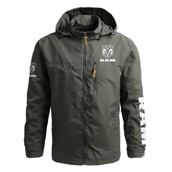 RAM Trucks Exclusive Logo Waterproof Outdoor Jacket QTUT170525A2RAM - Army Green