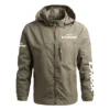 Isuzu D-MAX Exclusive Logo Waterproof Outdoor Jacket QTUT170525A2ID - Khaki