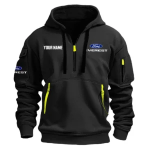 Everest Exclusive Logo Fashion Hoodie Half Zipper BLC22525A1EVT - Black