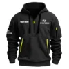 Hyundai Exclusive Logo Fashion Hoodie Half Zipper BLC22525A1HYD - Black