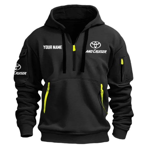 Land Cruiser Exclusive Logo Fashion Hoodie Half Zipper BLC22525A1LCR - Black