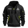Mitsubishi Exclusive Logo Fashion Hoodie Half Zipper BLC22525A1MIS - Black