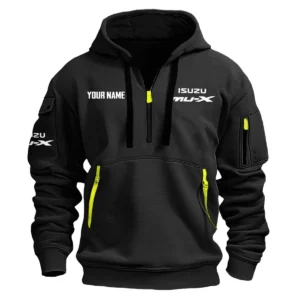 MU-X Exclusive Logo Fashion Hoodie Half Zipper BLC22525A1MUX - Black