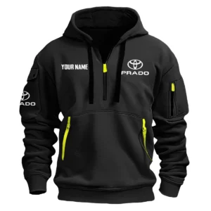 Prado Exclusive Logo Fashion Hoodie Half Zipper BLC22525A1PRD - Black