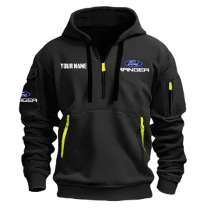 Ranger Exclusive Logo Fashion Hoodie Half Zipper BLC22525A1RNG - Black