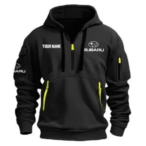 Subaru Exclusive Logo Fashion Hoodie Half Zipper BLC22525A1SBR - Black
