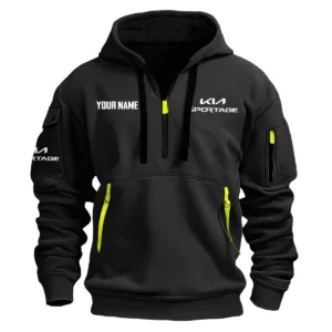 Sportage Exclusive Logo Fashion Hoodie Half Zipper BLC22525A1SPT - Black