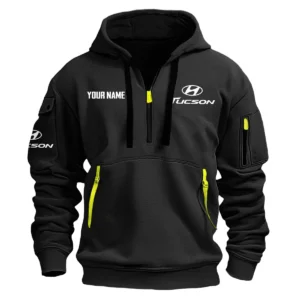 Tucson Exclusive Logo Fashion Hoodie Half Zipper BLC22525A1TSN - Black