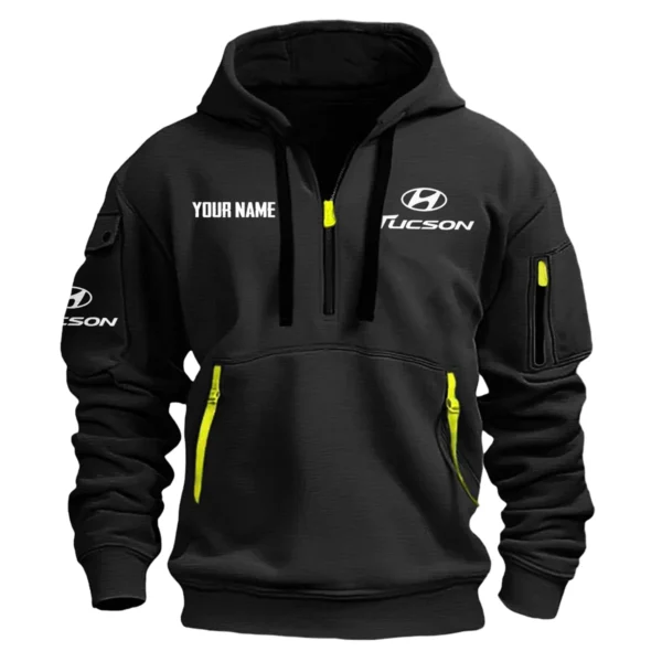 Tucson Exclusive Logo Fashion Hoodie Half Zipper BLC22525A1TSN - Black