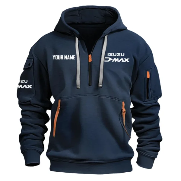 D-MAX Exclusive Logo Fashion Hoodie Half Zipper BLC22525A1DMAX - Navy