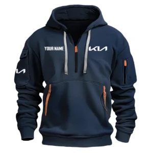 KIA Exclusive Logo Fashion Hoodie Half Zipper BLC22525A1KIA - Navy