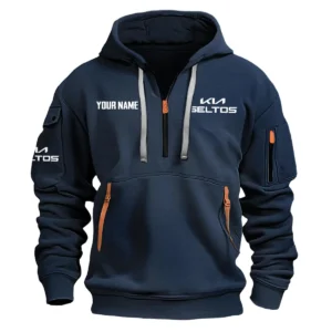 Seltos Exclusive Logo Fashion Hoodie Half Zipper BLC22525A1STS - Navy