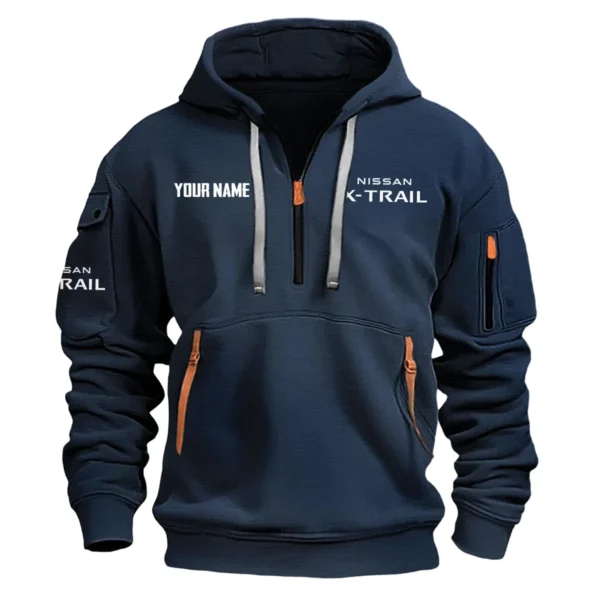 X-Trail Exclusive Logo Fashion Hoodie Half Zipper BLC22525A1XTL - Navy