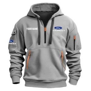 Everest Exclusive Logo Fashion Hoodie Half Zipper BLC22525A1EVT - Gray