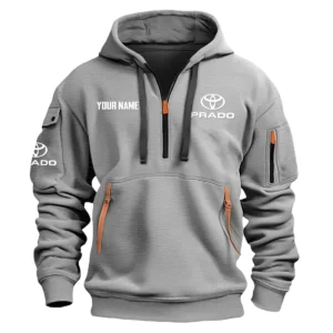 Prado Exclusive Logo Fashion Hoodie Half Zipper BLC22525A1PRD - Gray