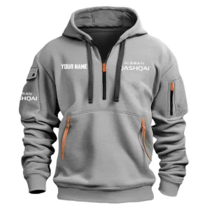 Qashqai Exclusive Logo Fashion Hoodie Half Zipper BLC22525A1QQI - Gray