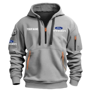Ranger Exclusive Logo Fashion Hoodie Half Zipper BLC22525A1RNG - Gray
