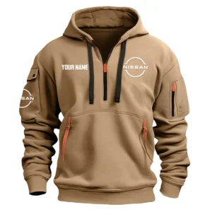 Nissan Exclusive Logo Fashion Hoodie Half Zipper BLC22525A1NIS - Khaki