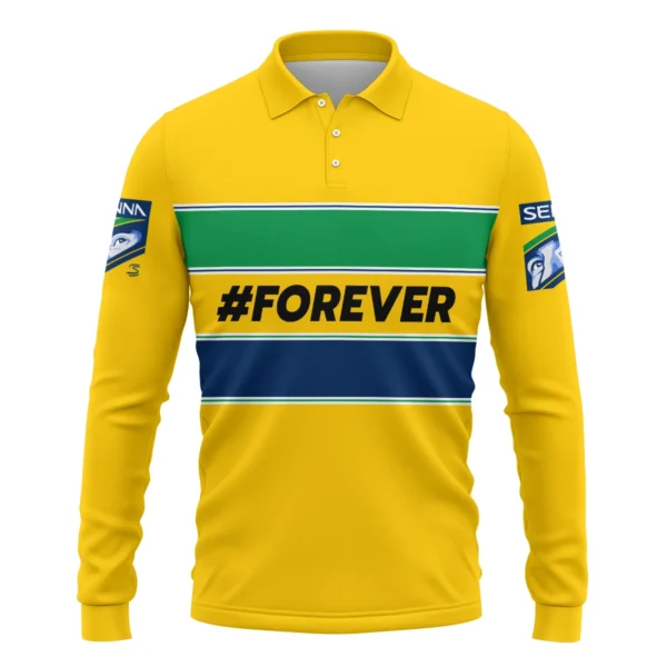 Forever Senna Formula One Exclusive Long Polo Shirt BLF1190525A1LPL - Image 2
