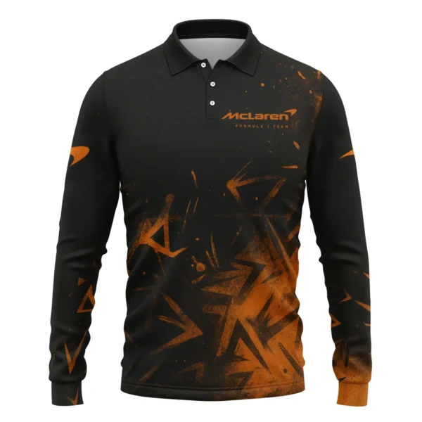 Ayrton Senna The Racing Legend McLaren F1 Exclusive Long Polo Shirt BLF16625A3LPL - Image 2