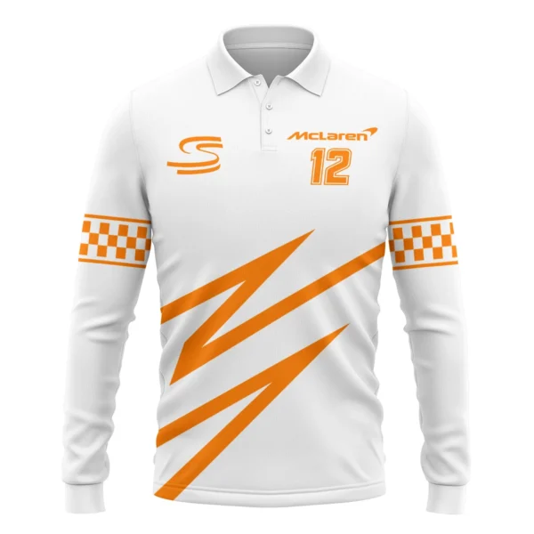 Ayrton Senna The Racing Legend McLaren F1 Exclusive Long Polo Shirt BLF16625A4LPL - Image 2