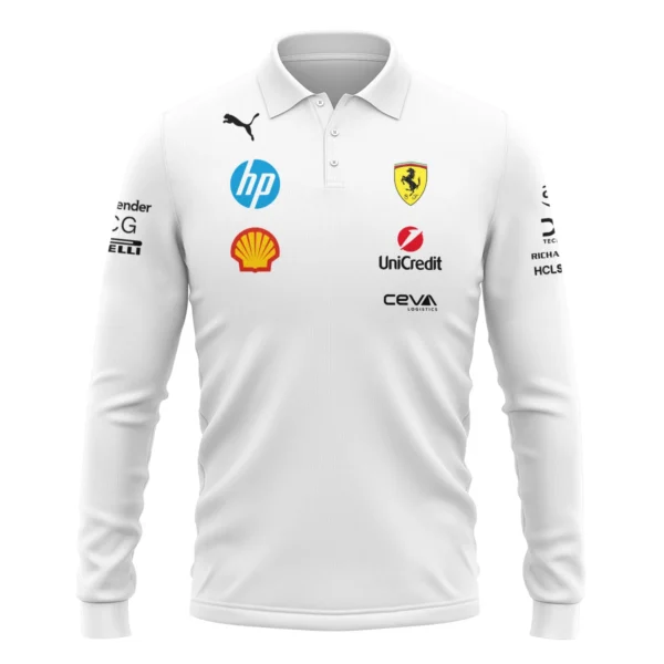 2025 Scuderia Ferrari F1 Special Edition Long Polo Shirt BLFRR4625A2LPL - Image 2