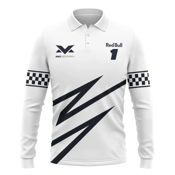Max Verstappen Red Bull Racing F1 Exclusive Long Polo Shirt BLRBR20525A1LPL - Image 2