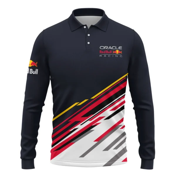 Max Verstappen Red Bull Racing F1 Exclusive Long Polo Shirt BLRBR20525A2LPL - Image 2