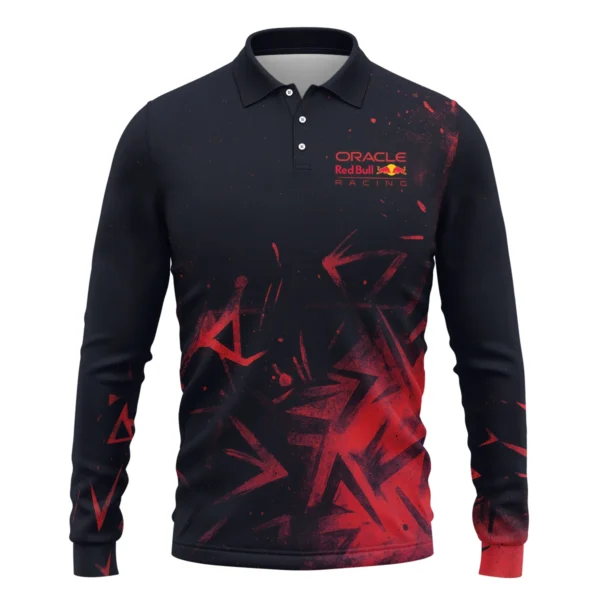Max Verstappen Red Bull Racing F1 Exclusive Long Polo Shirt BLRBR20525A4LPL - Image 2