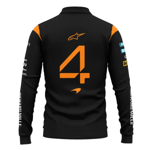 Lando Norris McLaren Formula One Exclusive Long Polo Shirt BLF1180525A2LPL - Image 3