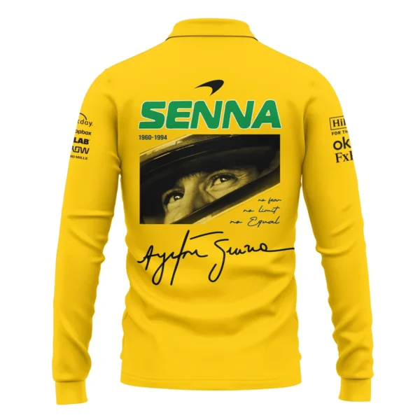 Ayrton Senna McLaren Formula One Exclusive Long Polo Shirt BLF1190525A2LPL - Image 3