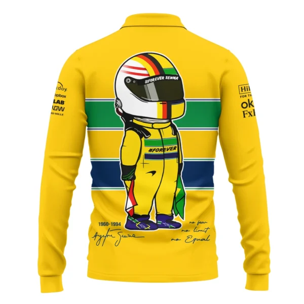 Forever Senna McLaren F1 Exclusive Long Polo Shirt BLF13625A3LPL - Image 3