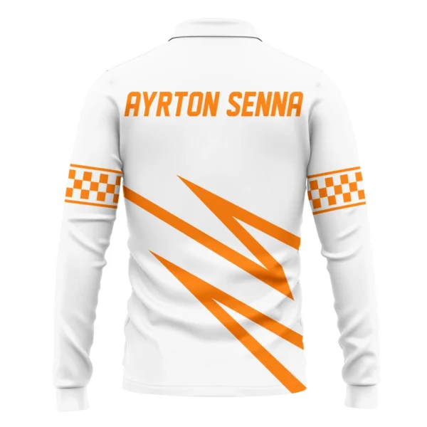 Ayrton Senna The Racing Legend McLaren F1 Exclusive Long Polo Shirt BLF16625A4LPL - Image 3