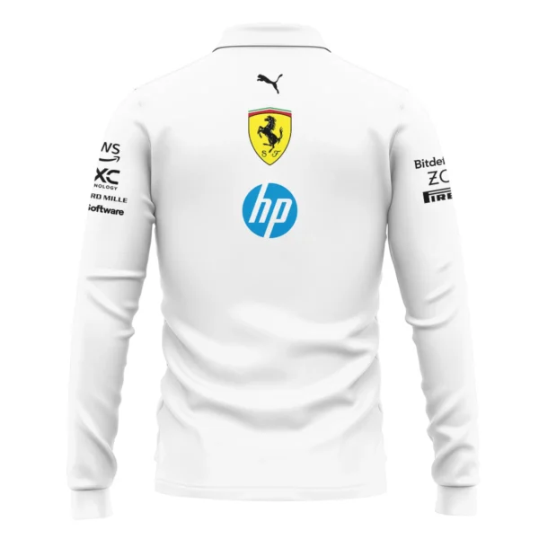 2025 Scuderia Ferrari F1 Special Edition Long Polo Shirt BLFRR4625A2LPL - Image 3