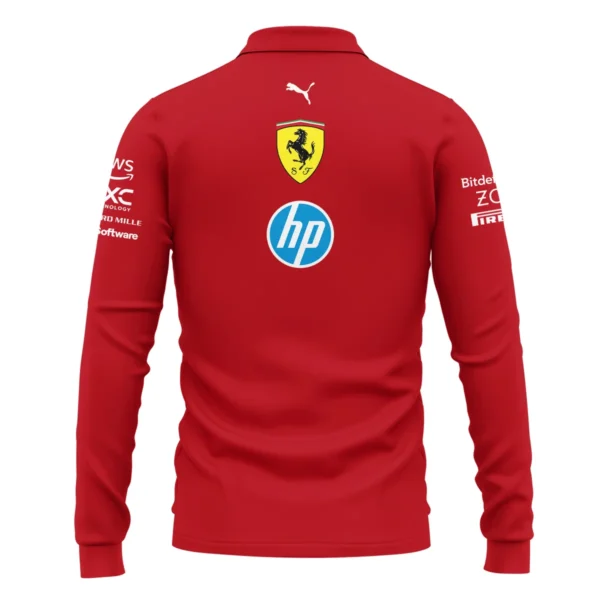 2025 Scuderia Ferrari F1 Special Edition Long Polo Shirt BLFRR4625A3LPL - Image 3