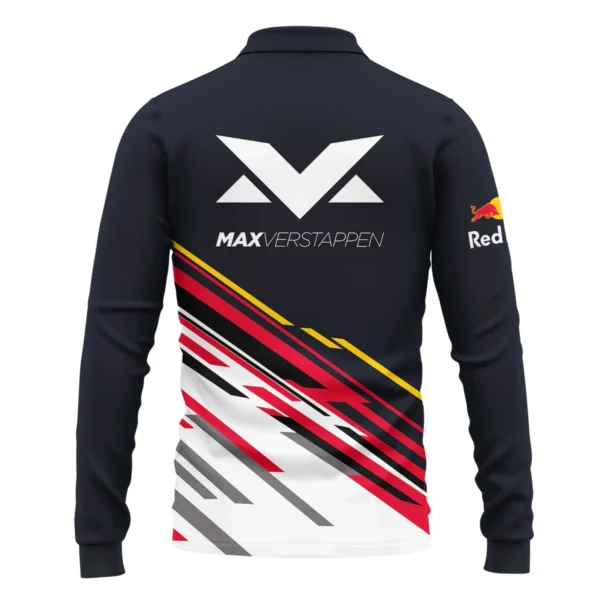 Max Verstappen Red Bull Racing F1 Exclusive Long Polo Shirt BLRBR20525A2LPL - Image 3