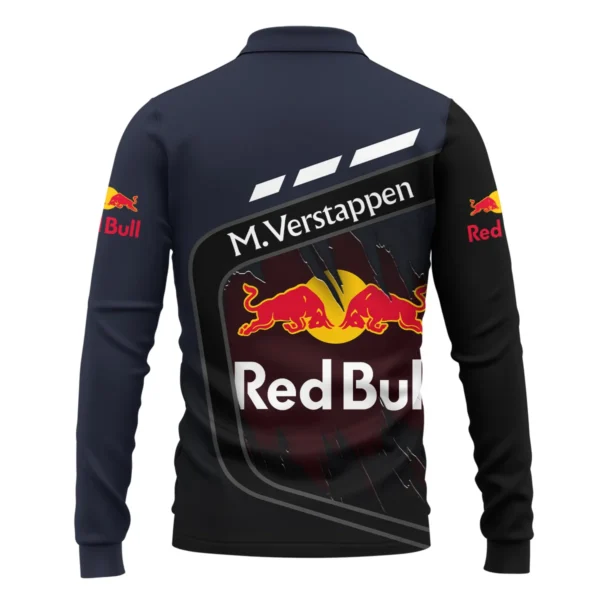 Max Verstappen Red Bull Racing F1 Exclusive Long Polo Shirt BLRBR20525A3LPL - Image 3