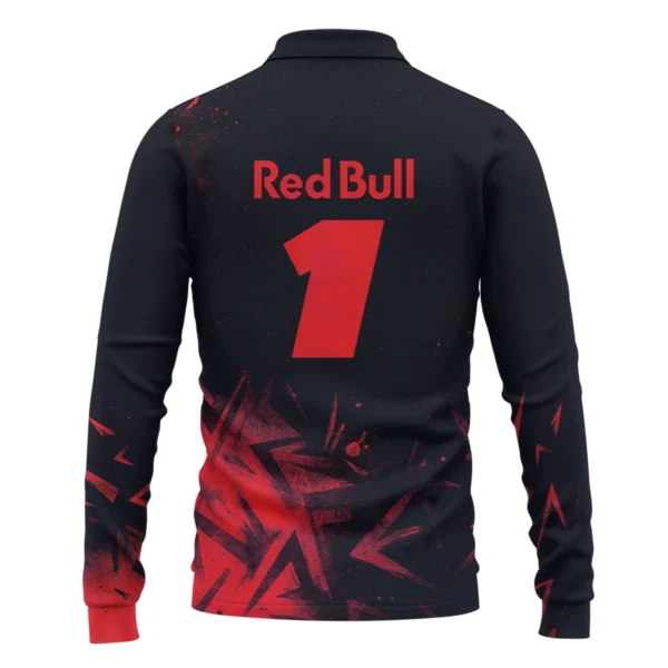 Max Verstappen Red Bull Racing F1 Exclusive Long Polo Shirt BLRBR20525A4LPL - Image 3
