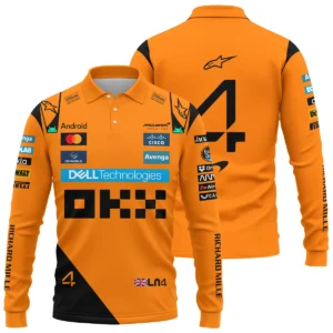 Lando Norris McLaren Formula One Exclusive Long Polo Shirt BLF1180525A1LPL