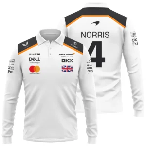 Lando Norris LN4 McLaren F1 Exclusive Long Polo Shirt BLF19625A1LPL